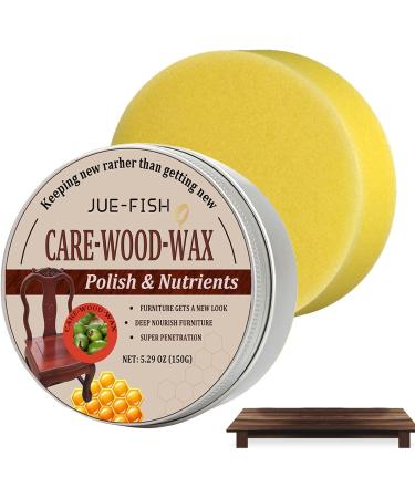 Furniture Wax | Healthy Safe Environmental Wood Cleaner | Bees Wax with Protective Layer Preserve Natural Beauty Beeswax Furniture Polish for Floor Tables Chairs 150g+sponge - Buy Online on GoSupps.com