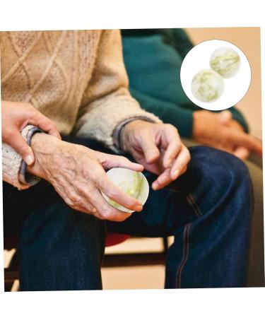 Healeved Gymnastics Marble Fitness Balls - 2pcs Jade Acupressure Massage Balls for Hand Strength & Practice - Portable Hand Training Gifts - Buy Online on GoSupps.com