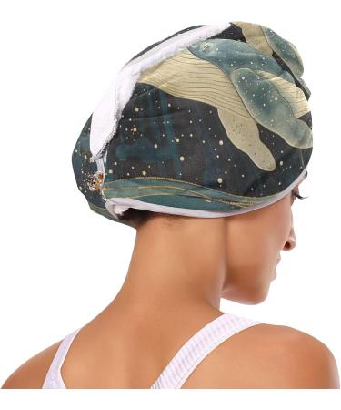 Buy Small Whale in The Sea Hair Towel 2 Pack - Super Absorbent Quick Dry Hair Turbans for Women & Girls - Buy Online on GoSupps.com