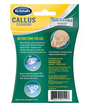Dr. Scholl's Callus Cushions Duragel 5 Count - Pack of 3 | Pain Relief for Calluses - Buy Online on GoSupps.com
