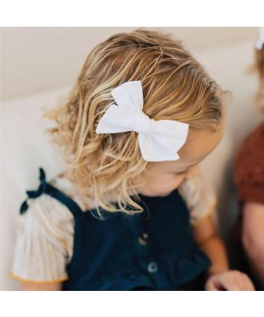 20 Pieces Girls Hair Bows Linen Fabric Bows Alligator Clips Hair Accessories for Little Girls Toddlers Kids and Teens(Blue and Green) - Buy Online on GoSupps.com