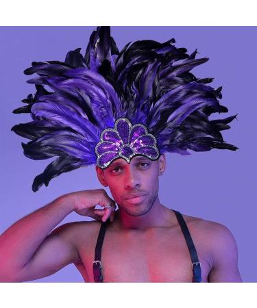 amangul Ethnic Style Halloween Cosplay Indian Headbands with Feather Eye-catching Headbands for Women for Masquerade Party - Buy Online on GoSupps.com