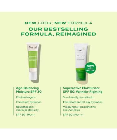 Murad Superactive Wrinkle-Fighting Moisturizer SPF 50 - Bio-Retinoid Ultra Sheer Facial Sunscreen Gently Targets Fine Lines and Wrinkles With Aging Protection From UVB/UVA - 1.7Fl Oz - Buy Online on GoSupps.com