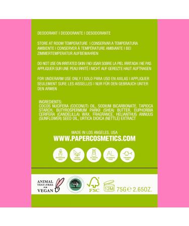 PAPR - Nature Powered Clinically Proven All Natural Deodorant in Zero Waste Paper Packaging (Green Machine) - Buy Online on GoSupps.com