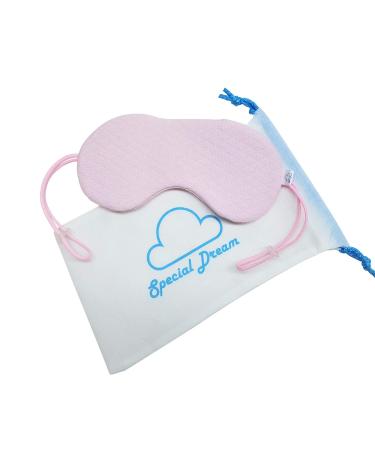 Special Dream Organic Cotton Sleep Mask Pink | Eye Mask for Sleeping Blackout | Blindfold | Best Sleep Night Face Mask Eye Cover for Men Women | Adjuster not Band Type | Zero Eye & Head Pressure