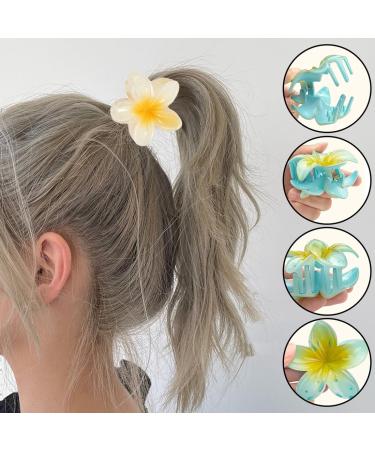 5 Flower Hair Clips Set - Colorful Lily Hair Claws for Women | Stylish Floral Hair Grippers | Perfect for Hawaii & Everyday Wear - Buy Online on GoSupps.com