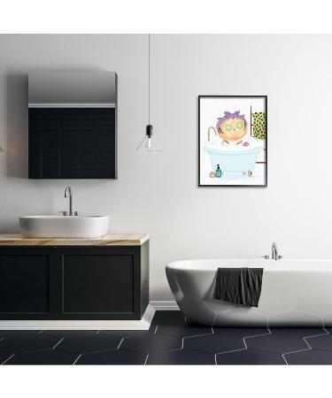 Children's Tiger Bubble Bath Safari Animal Wall Art - 24 x 30 Black Framed - Buy Online on GoSupps.com