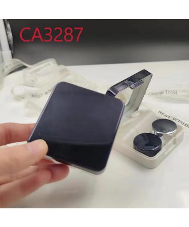 Shop Portable Contact Lens Case - Travel Glasses Box with Mirror Tweezers & Solution Bottle - 3287 Black - Buy Online on GoSupps.com