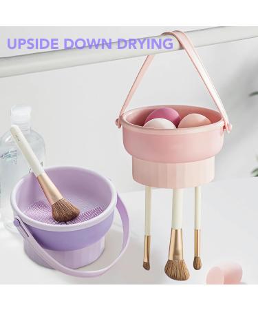 3-in-1 Silicone Makeup Brush Cleaner Bowl & Drying Holder - Essential Tool for Perfectly Clean Brushes - Buy Online on GoSupps.com