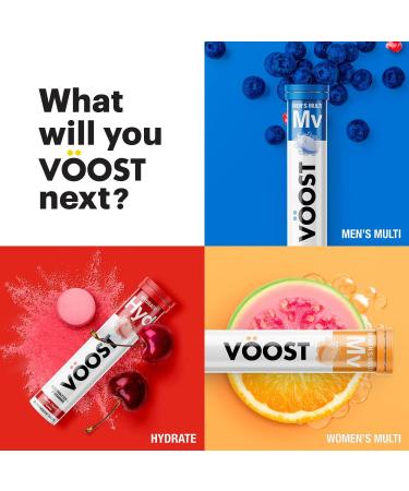 VOOST Caffeine Energy Drink Supplement - Orange Mango Flavor 40 Count | No Sugar, Low Calorie Effervescent Tablet with Vitamin B Complex - Buy Online on GoSupps.com