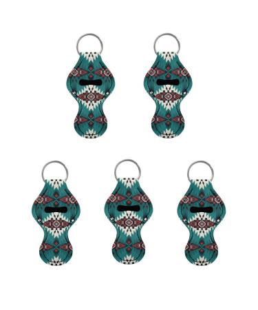 5 Pack Neoprene Lip Chapstick Holder for Women Girls Navajo Aztec Southwest Native American Navajo Southwest Native American Aztec Navajo One size