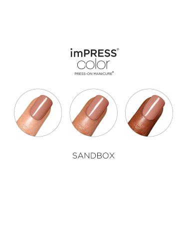 KISS imPRESS Color Press-On Gel Nails Kit - Short Length Sandbox | PureFit Technology | Polish-Free Manicure with Prep Pad & Tools - Buy Online on GoSupps.com