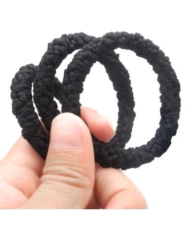 Shop Hollihi Large Hair Ties - 20 Elastic Ponytail Holders for Thick Hair Fashionable Braided Cords for Women & Girls - Black - Buy Online on GoSupps.com