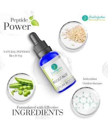 Skin Perfection Regu Age Anti-Aging Serum Booster - Reduce Dark Circles & Puffiness Firming Under Eye Treatment with Natural Peptides - Buy Online on GoSupps.com
