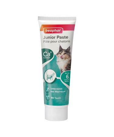 BEAPHAR - Junior Paste For Cats From 6 Weeks Of Age - With Calcium And Taurine - Supports Growth - 0% Added Sugar - 100g