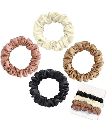 Olakin silk hair tie 4 tlg women hair rings ponytail holder hair band silk hair jewelry for girls women elastic ponytail (color mixture) 4 color V1 - Buy Online on GoSupps.com