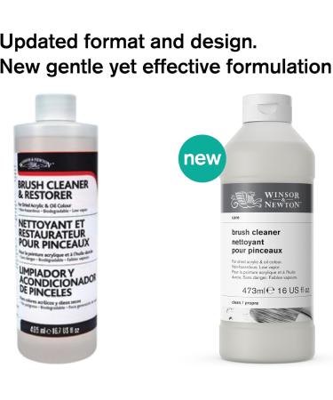 Winsor & Newton Brush Cleaner & Restorer - 16 oz. Bottle | Premium Artist's Solution - Buy Online on GoSupps.com