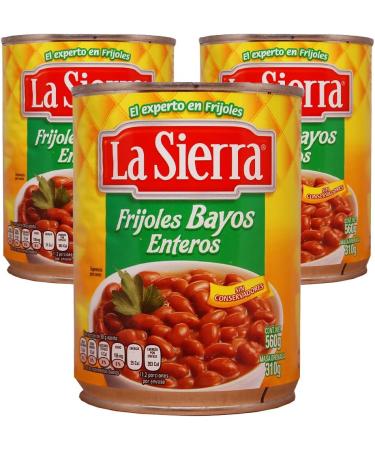La Sierra Pinto Beans Whole 560g (Pack of 3) / Whole Pinto Beans Mexican Frijoles Canned Beans with Chilli and Spices - Buy Online on GoSupps.com