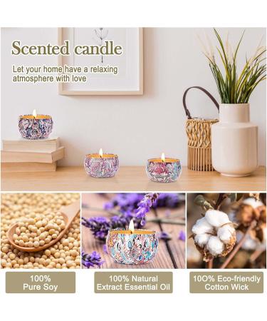 Fragrance Candlestick Set for Women - Aromatherapy Soy Wax Candles with Greeting Card | 160 Hours Burn Time | Perfect Gifts for Birthday Valentine's Day Mother's Day Yoga & More - 8 Colors Available - Buy Online on GoSupps.com