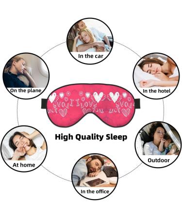 Valentine's Heart Sleep Mask - Adjustable Soft Blindfold for Deep Sleep Relaxation & Travel - Buy Online on GoSupps.com
