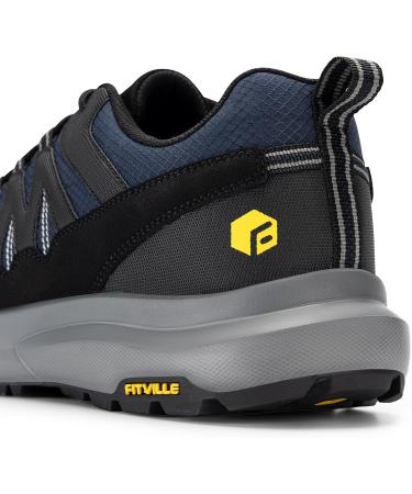 Fitville Men's Extra Wide Hiking Shoes | Light Breathable Trekking Sneakers | Slip-Resistant Outdoor Footwear | Ankle Support | Size 47 EU Navy - Buy Online on GoSupps.com