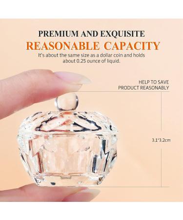 Saviland 2PCS Dappen Dish with Lid - Glass Acrylic Monomer Cup for Acrylic Nails - Crystal Nail Art Supplies - Buy Online on GoSupps.com