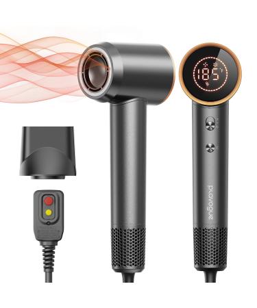 Plavogue Dual Voltage Hair Dryer 100-240V 200 Million Negative Ionic Blow Dryer with 140 000 RPM Fast Dry 1500W 4Temps /3Speeds High Speed Travel Hair Dryer Thermo-Control Hair Dryers