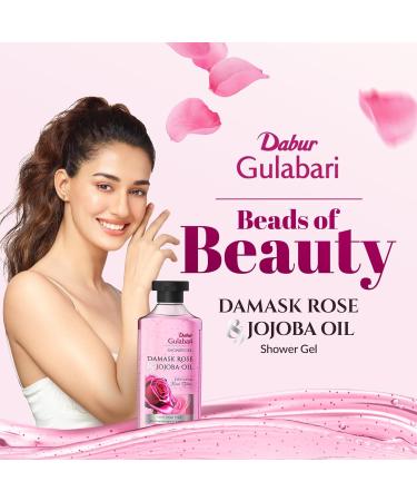 Dabur Gulabari Shower Gel - Damask Rose & Jojoba Oil | 250ml Exfoliating Body Wash | Paraben & Silicone Free | 99% Pure Glycerine | Luxurious Rose Fragrance - Buy Online on GoSupps.com