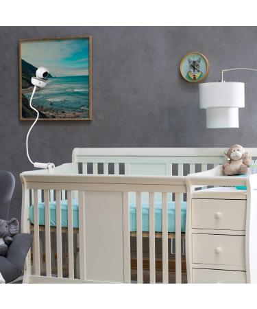 iTODOS Gooseneck Baby Monitor Mount - 27 inch Flexible Arm for Arlo, Motorola, and Universal Cameras - White - Buy Online on GoSupps.com