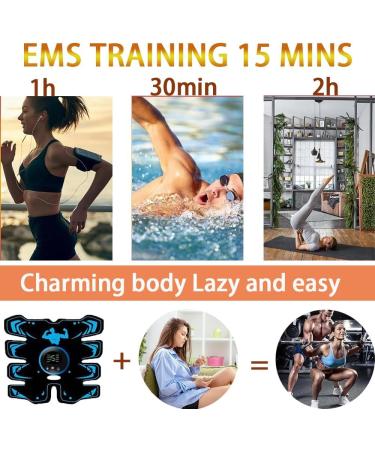 Jenylu EMS Belly Trainer | Electric Muscle Stimulator for Abs Arms Hips & Legs | 8 Modes & 19 Intensities for Men & Women - Buy Online on GoSupps.com