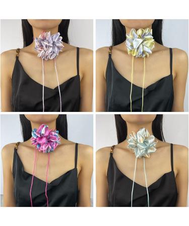 Southjieling 3D Rose Necklace - Versatile Lavender Flower Collarbone Chain & Fashionable Rose-Shape Accessory - Buy Online on GoSupps.com