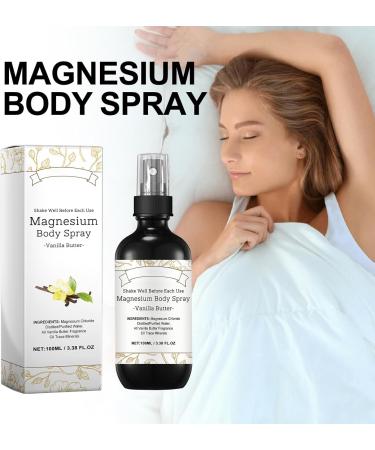 Magnesium Oil Spray For Sleep And Foot Care - 100ml Vanilla Butter Magnesium Spray For Feet Magnesium Oil For Feet Topical Magnesium Body Spray Magnesium Sleep Spray - Buy Online on GoSupps.com