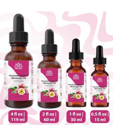 Maracuja Passion Fruit Oil 100% Pure & Cold Pressed | Lightweight Botanical Oil for Skin Hair & Nails | Adds Moisture Softens Cuticles & Enhances Natural Glow | Unrefined & Hexane-Free (2 oz) 2 Fl Oz (Pack of 1) - Buy Online on GoSupps.com