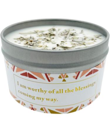 Tomoko White Sage Candle with Real Sage Leaf & Essential Oil | Red Rose Flower Lid - Perfect for Home D cor & Aromatherapy - Buy Online on GoSupps.com