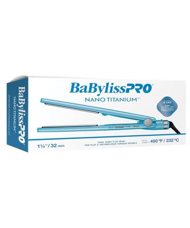 BaBylissPRO Nano Titanium Dual Ionic Flat Iron for Maximum Smoothness and Shine Blue - Buy Online on GoSupps.com