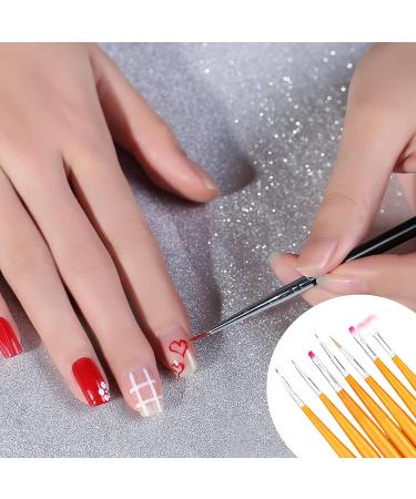Smilerain 3-Piece Dappen Dish Acrylic Liquid Container Set with 7 Nail Art Brushes and 5 Dotting Pens - Buy Online on GoSupps.com