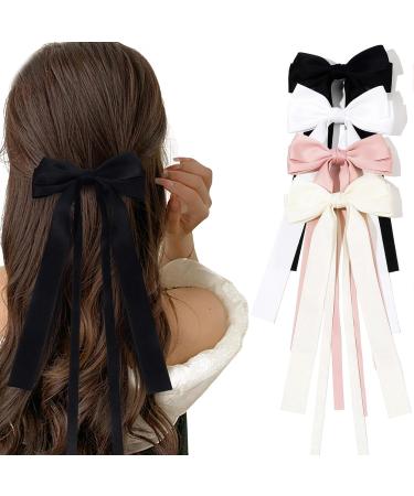 4pcs/set Bowknot Spring Hair Clip Makeup Travel Headwear For Woman Girls Taking Photo Shopping Hairpin Anti Slip Festival Hair Barrettes For Daily Life Large Lovely Hair Barrettes For Woman Small Hair - Buy Online on GoSupps.com