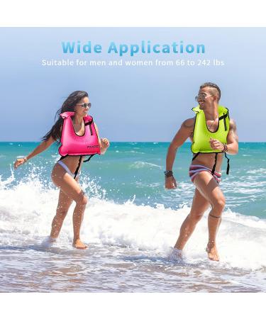 Faxpot Snorkel Vest | Portable Kayaking Buoyancy Jacket | Diving Surfing Swim Vest | Adjustable for Adults | Pink - Buy Online on GoSupps.com
