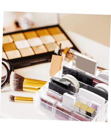 FELTECHELECTR Eyeshadow Organizer Desktop Powder Cosmetics Stand Drawers for Cosmetic Pallet Transparent Transparent 24x23x6.5cm - Buy Online on GoSupps.com