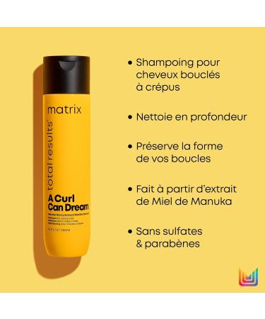 Matrix Shampoing & Masque Nourrissants pour Cheveux Boucl s Extrait de Miel de Manuka Total Results A Curl Can Dream 300 ml + 280 ml - Buy Online on GoSupps.com