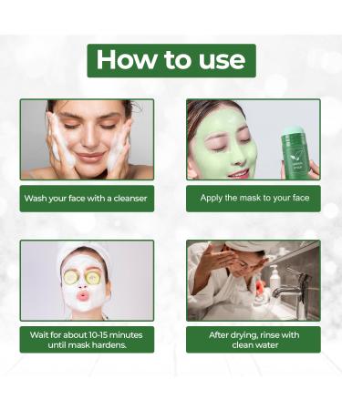 Green Tea Clay Stick - Deep Pore Cleansing Blackhead Remover Mask for All Skin Types | Brightening Facial Treatment with Green Tea Extract - Buy Online on GoSupps.com