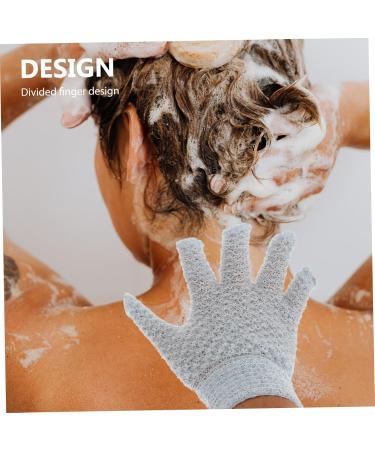 Housoutil Exfoliating Scrub Gloves Set - 2 Pairs Body & Face Scrubbing Mitts for Dead Skin Removal - Loofah Shower Wash Gloves - Thicken Polyester for Ultimate Cleanliness - Buy Online on GoSupps.com