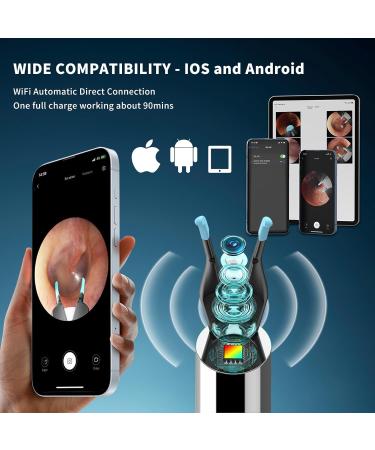 BEBIRD NOTE5 Pro Ear Wax Removal Tool - 1080p Smart Visual Ear Cleaner with Camera | Safe & Professional Endoscope for Kids Adults & Pets (Blue) - 3 Light Modes & WiFi - International Shipping Available - Buy Online on GoSupps.com
