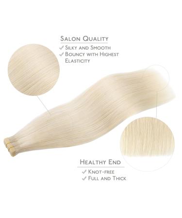 Premium Salife Tape Extensions - Real Hair 20PCS 50g 60cm 24 inch Platinblond Remy Invisible Skin Weft Extensions for Effortless Volume - Buy Online on GoSupps.com