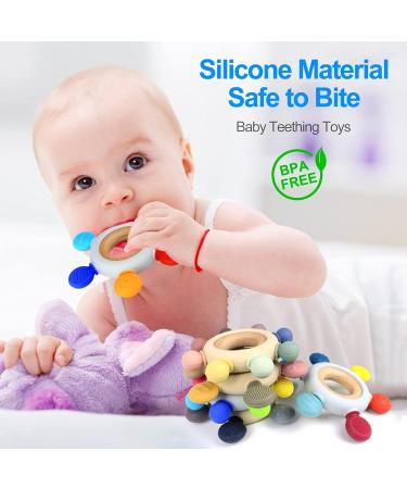 Arudyo BPA-Free Silicone Baby Teething Ring Toy | Ocean Gripping Ring & Nursing Accessory - Buy Online on GoSupps.com