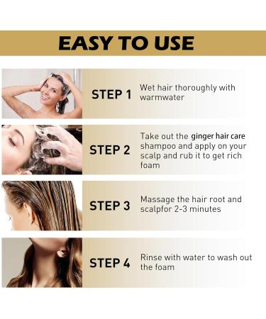 Organic Ginger Hair Growth Shampoo - Anti Hair Loss, Anti-Dandruff & Promotes Hair Growth - For Men and Women (1pcs) - Buy Online on GoSupps.com