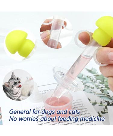 3 Pieces Pet Medicine Feeder Soft Tip Feeding Syringe Dispenser Tool with Measuring Cup for Pets Dogs Cats Feeder - Buy Online on GoSupps.com