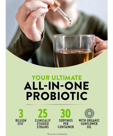 Nature's Truth Raw Flora USDA Organic Liquid Probiotic | Doctor Formulated | 25 Billion Live Strains | Vegan & Gluten Free Supplement for Men and Women - Buy Online on GoSupps.com