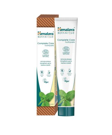 Himalaya Himalaya Botanique Complete Toothpaste Mint Flavor Fights Dental Plaque Freshens Breath Fluoride Free Gluten Free SLS Free Artificial Flavours Free Cruelty Free Ecocert Certified 75 ml