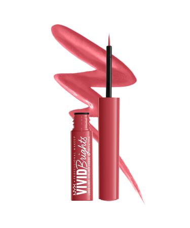 NYX PROFESSIONAL MAKEUP Vivid Brights Liquid Liner  Smear-Resistant Eyeliner with Precise Tip - On Red 04 On Red